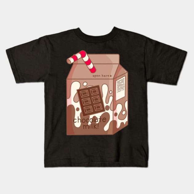 Chocolate Milk Kids T-Shirt by novembersgirl